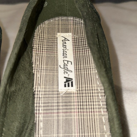 Green suede wedges sz 11 - Picture 3 of 4